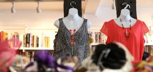Clothes in the St Nicholas Hospice Care charity shop