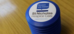 St NIcholas Hospice Care donation pot