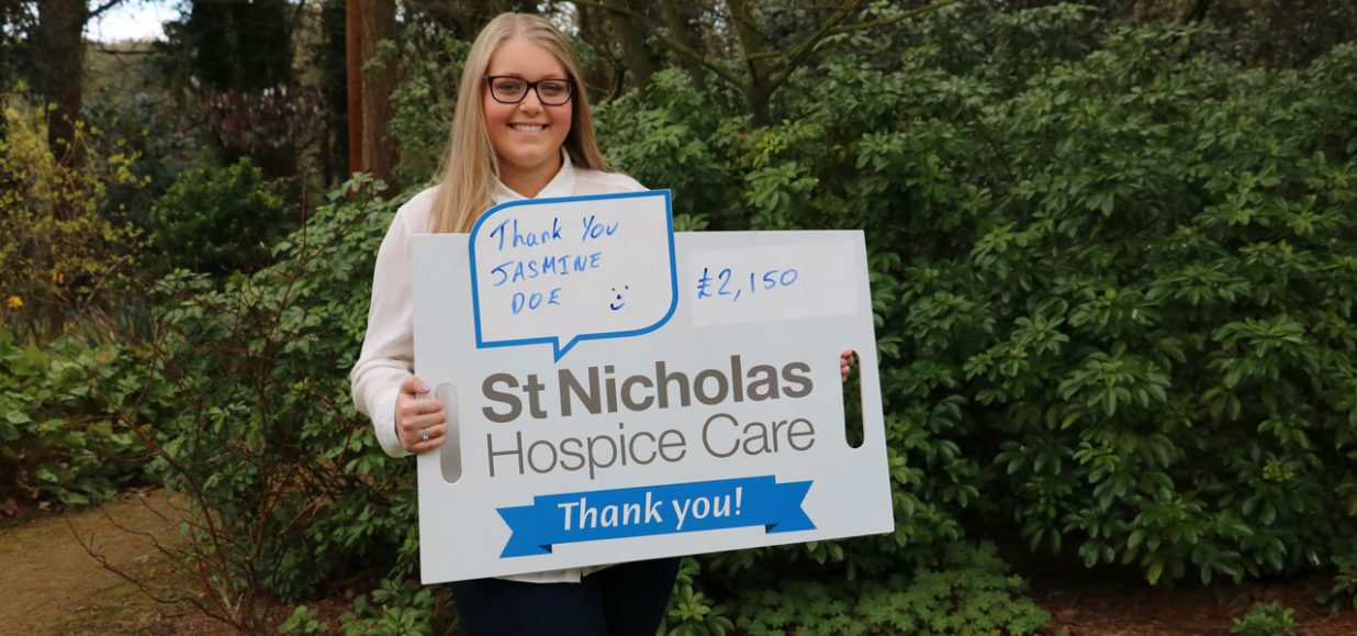 jasmine doe supporting st nicholas hospice care