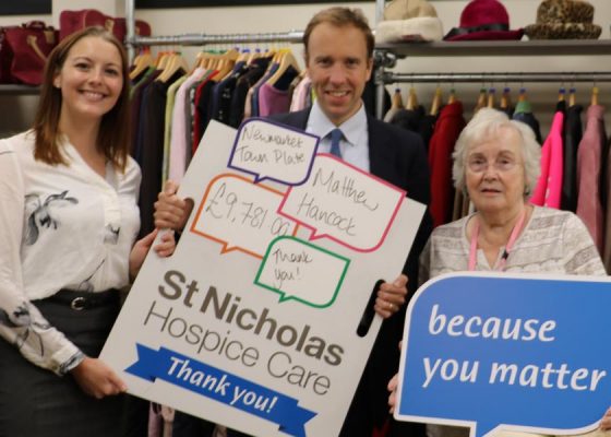 MP races his way to £9,781 for Hospice