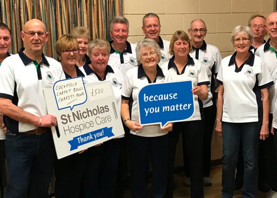 Hospice bowled over by club’s donation