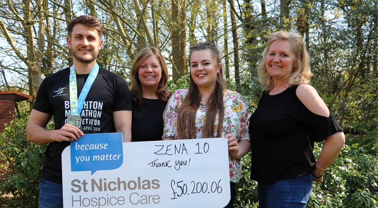 Zena 10 raises £50,000 for St Nicholas Hospice Care