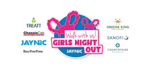 girls night out logo with sponsor logos alongside