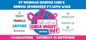 girls night out website banner showing the event logo and sponsors