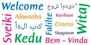 the word welcome in many different languages