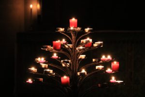 a candle display