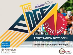logo for The Edge cycle ride and sponsors Atkins Dellow