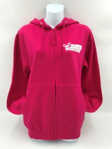 pink siz up hoodie with Girls Night Out logo