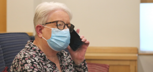 psychological services team member on phone