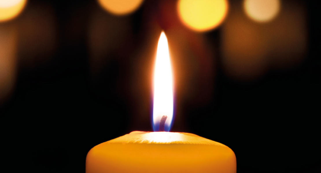 a single lit candle