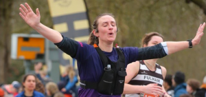 Hayley Morgan running a half marathon