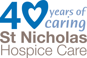 40 years of caring logo to celebrate 40 years of St Nicholas Hospice Care