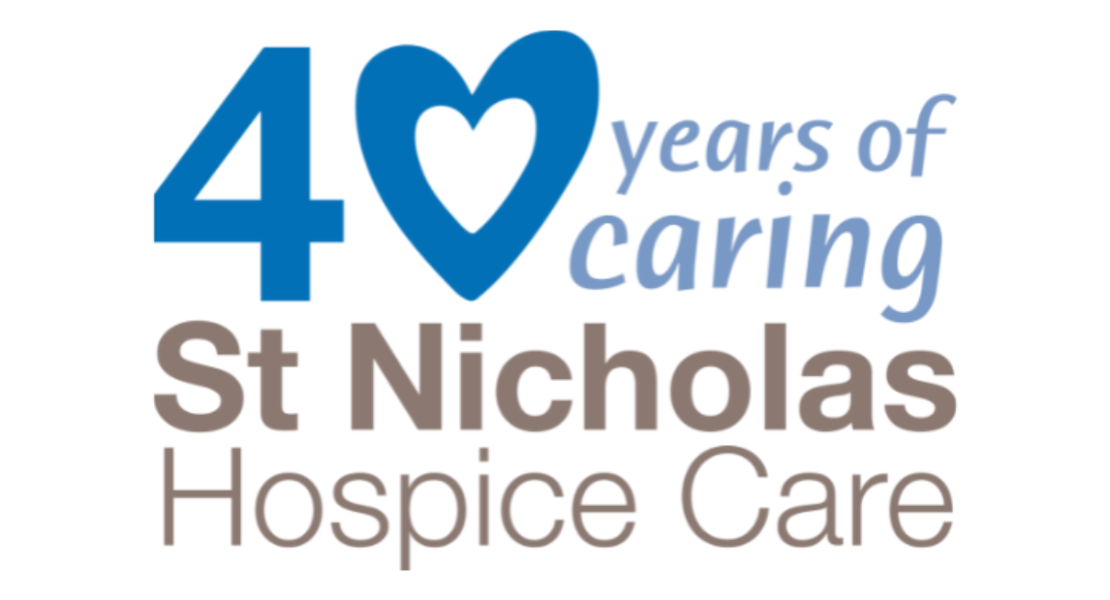 St Nicholas Hospice Care's 40 years of caring logo