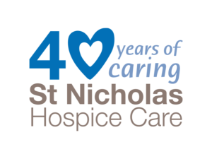 St Nicholas Hospice Care's 40 years of caring logo