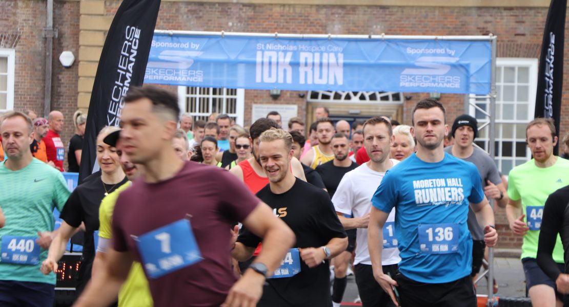 Runners setting off at the start of the St Nicholas Hospice Care 10K Run