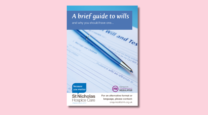 Illustration of 'A brief guide to Wills' leaflet