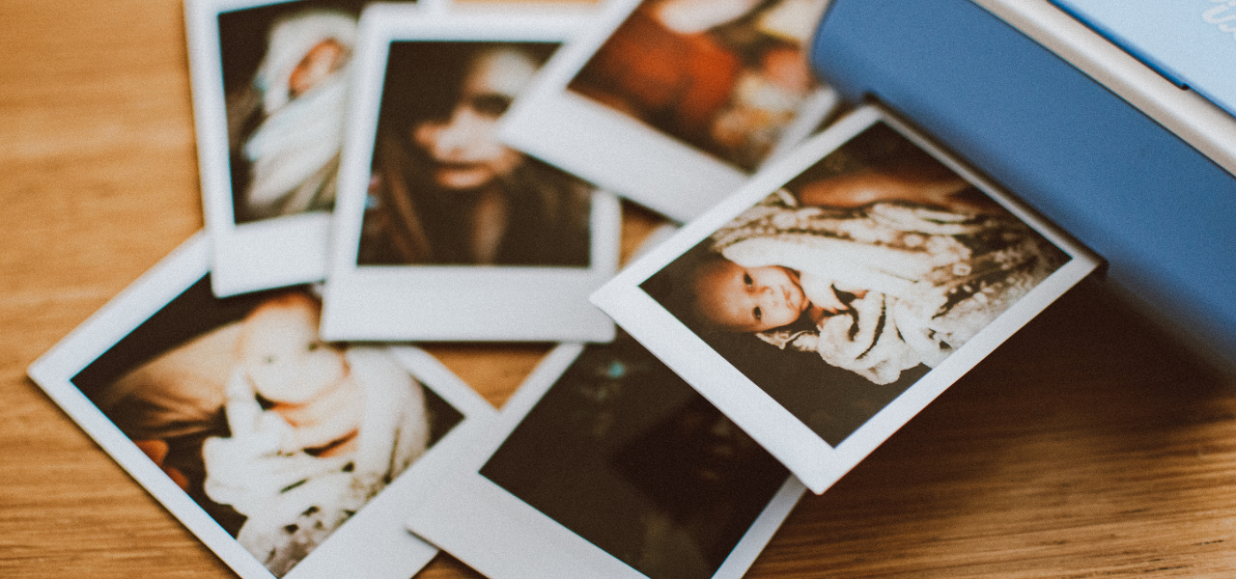 polaroid photos with images of people