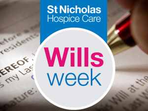 Wills Weeks logo overlaying a pen signing a Will