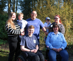 Team Wills: Some of those taking part in St Nicholas Hospice Care’s Sunset Walk in memory of Wills Davis, including his family Paula, Nick and Jessie.