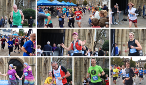 collage of runners at the St Nicholas Hospice Care 10K Run