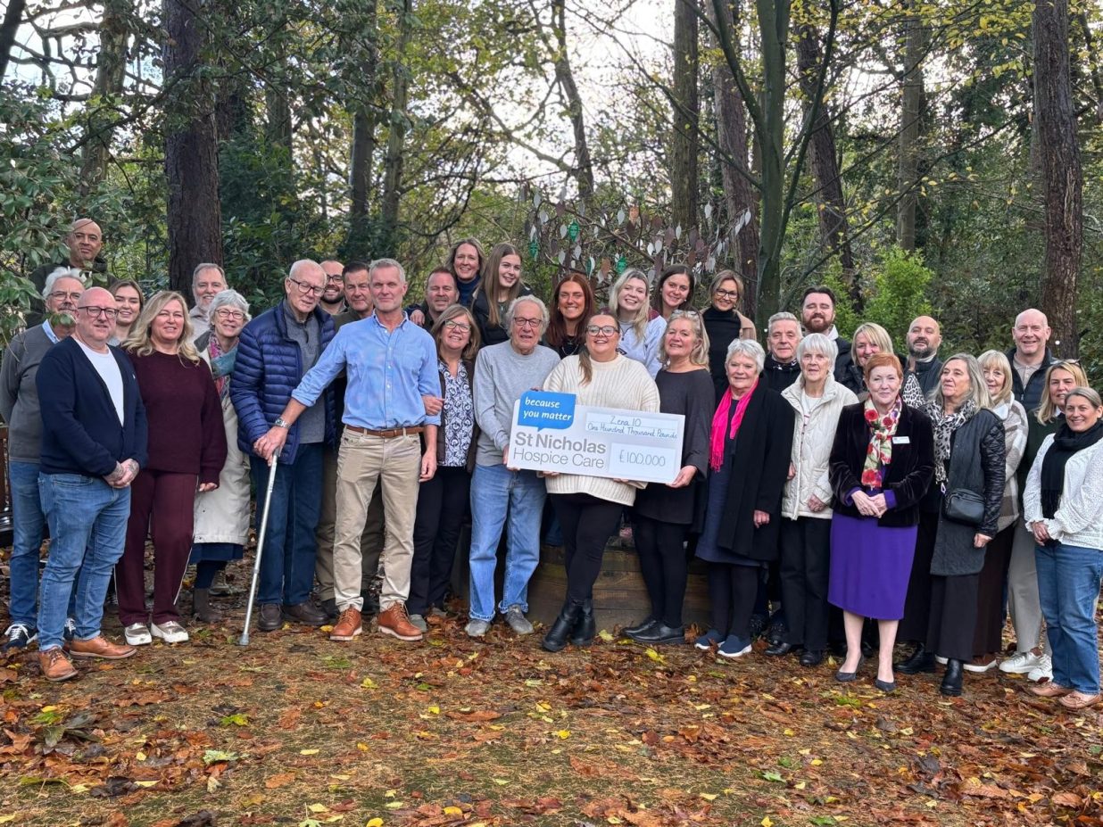 Friends and family of Zena Butcher reach £100,000 for St Nicholas Hospice Care creating her legacy