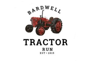 Logo featuring a tractor and the words Bardwell Tractor Run, est 2015