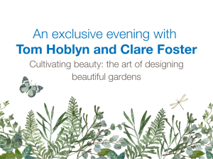 Web banner for the event, Cultivating Beauty: the art of designing beautiful gardens