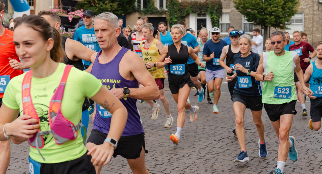 Crowd of runners at the St Nicholas Hospice Care 10K Run