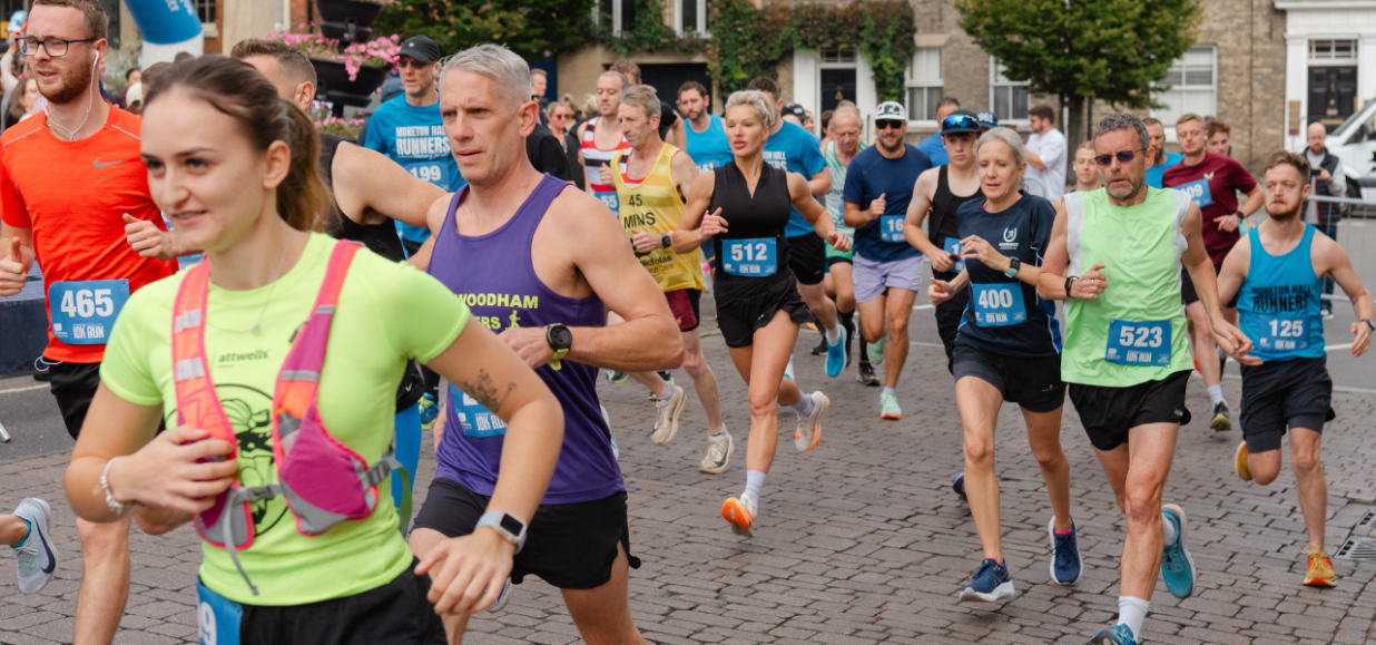 Crowd of runners at the St Nicholas Hospice Care 10K Run