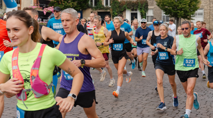 Crowd of runners at the St Nicholas Hospice Care 10K Run