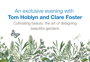 Web banner for the event, Cultivating Beauty: the art of designing beautiful gardens