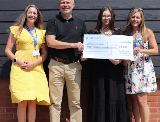 The Tom Youngs Foundation donates £15,000  to us