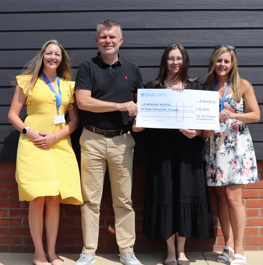 The Tom Youngs Foundation donates £15,000 to us